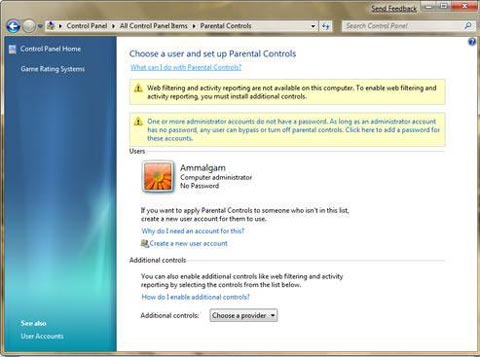 Windows 7 Parental Controls